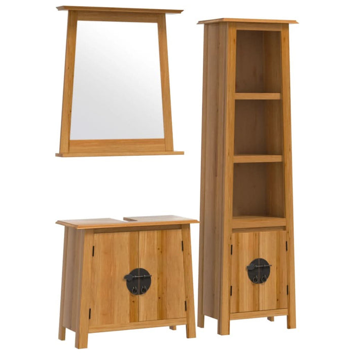 Set mobilier de baie, 3 piese, lemn masiv de pin - WALTI WALTI