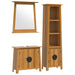 Set mobilier de baie, 3 piese, lemn masiv de pin - WALTI WALTI