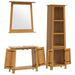 Set mobilier de baie, 3 piese, lemn masiv de pin - WALTI WALTI