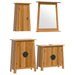 Set mobilier de baie, 4 piese, lemn masiv de pin - WALTI WALTI