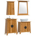 Set mobilier de baie, 4 piese, lemn masiv de pin - WALTI WALTI