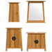 Set mobilier de baie, 4 piese, lemn masiv de pin - WALTI WALTI