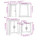Set mobilier de baie, 4 piese, lemn masiv de pin - WALTI WALTI