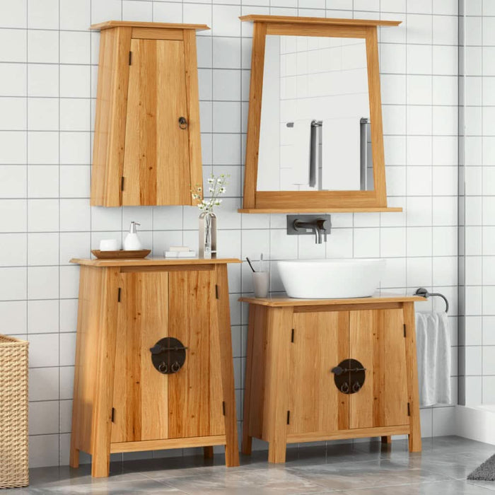 Set mobilier de baie, 4 piese, lemn masiv de pin - WALTI WALTI