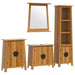 Set mobilier de baie, 4 piese, lemn masiv de pin - WALTI WALTI