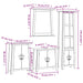 Set mobilier de baie, 4 piese, lemn masiv de pin - WALTI WALTI