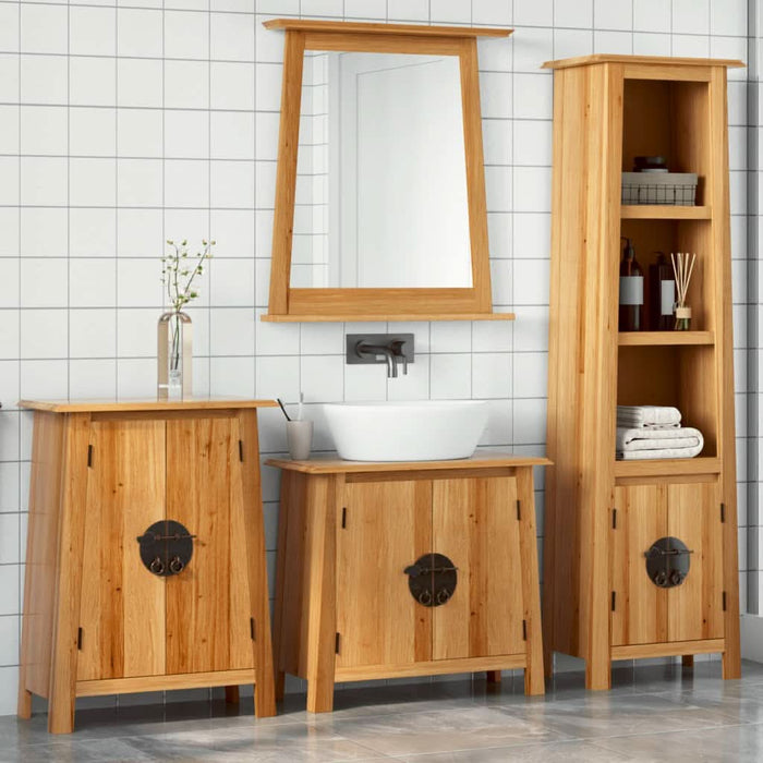 Set mobilier de baie, 4 piese, lemn masiv de pin - WALTI WALTI