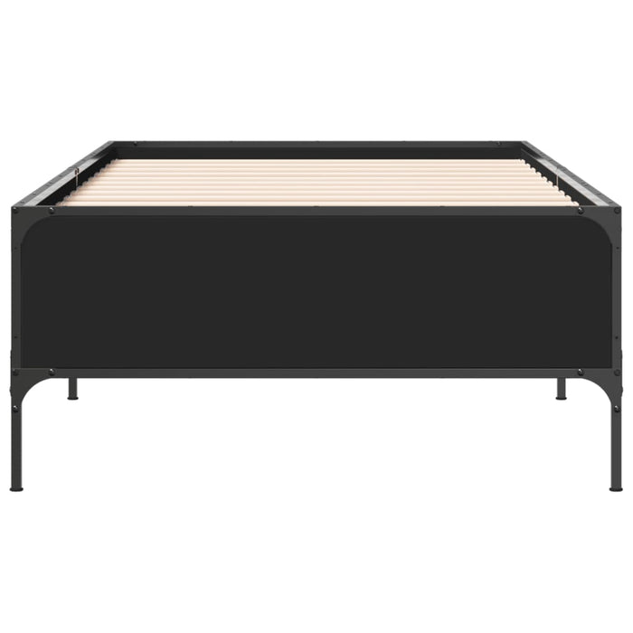 Cadru de pat, negru, 100x200 cm, lemn prelucrat și metal - WALTI WALTI