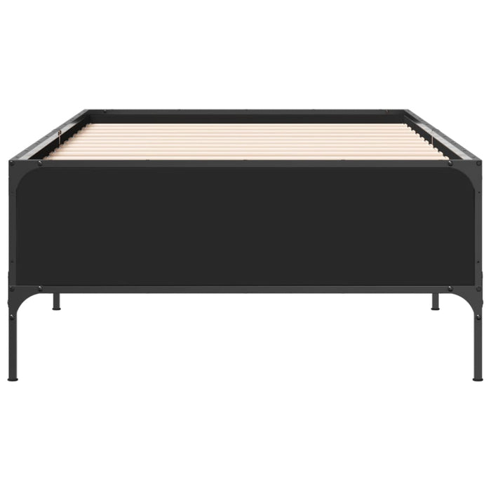 Cadru de pat, negru, 75x190 cm, lemn prelucrat și metal - WALTI WALTI
