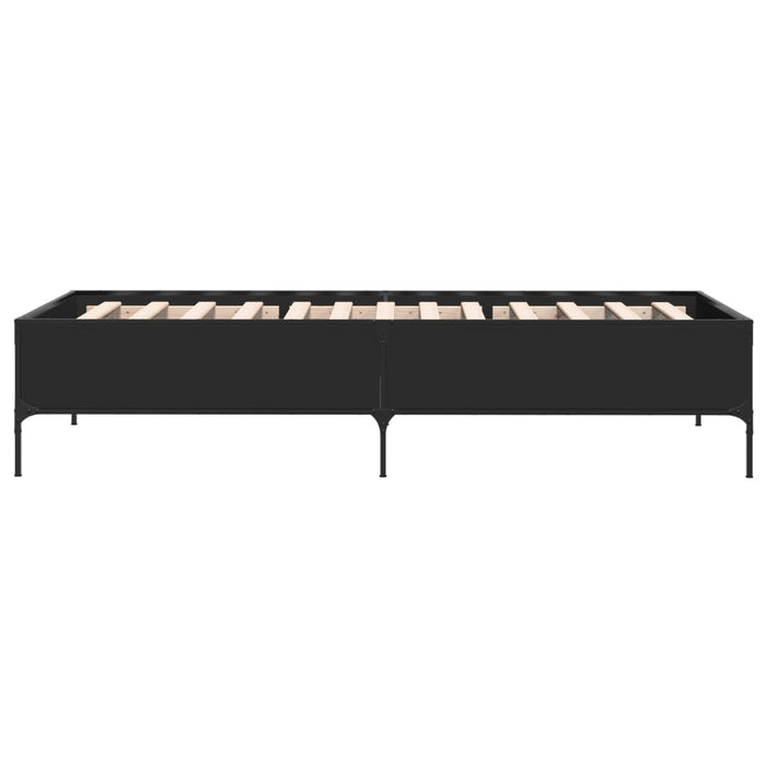 Cadru de pat, negru, 75x190 cm, lemn prelucrat și metal - WALTI WALTI