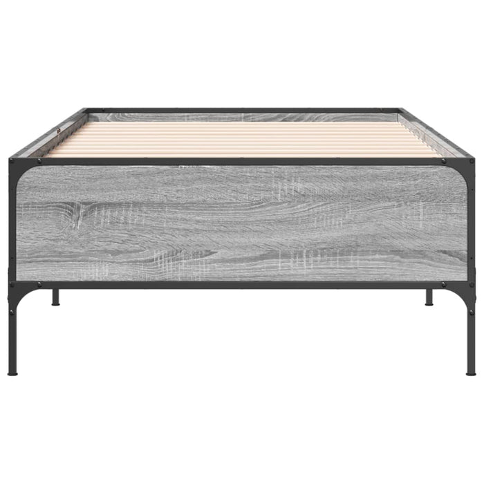 Cadru de pat, gri sonoma, 75x190 cm, lemn prelucrat și metal - WALTI WALTI