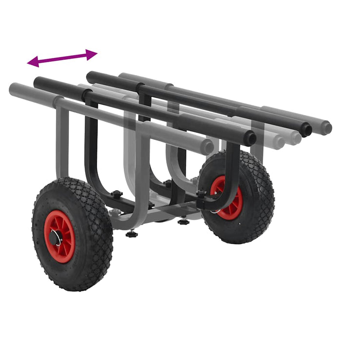 Cărucior pentru caiac, 90 kg, aluminiu WALTI