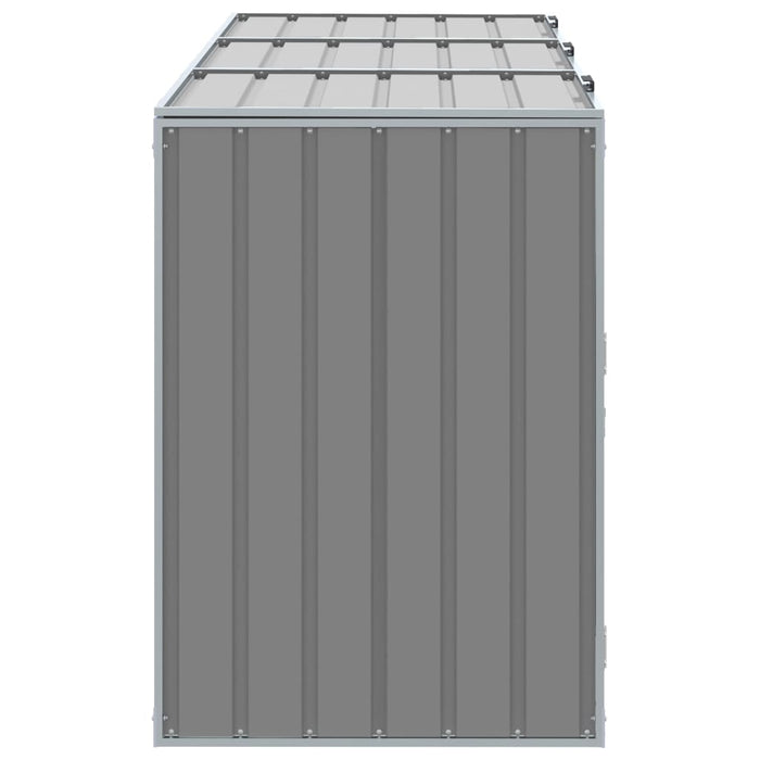 Depozit pubele cu roți triple, gri, 216x81x115 cm, oțel - WALTI WALTI