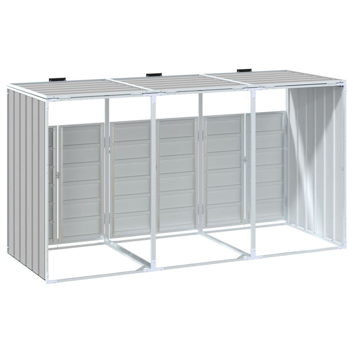 Depozit pubele cu roți triple, gri, 216x81x115 cm, oțel - WALTI WALTI