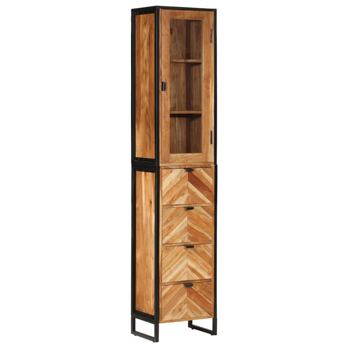 Dulap de baie, 40x27x190 cm, lemn masiv de acacia - WALTI WALTI