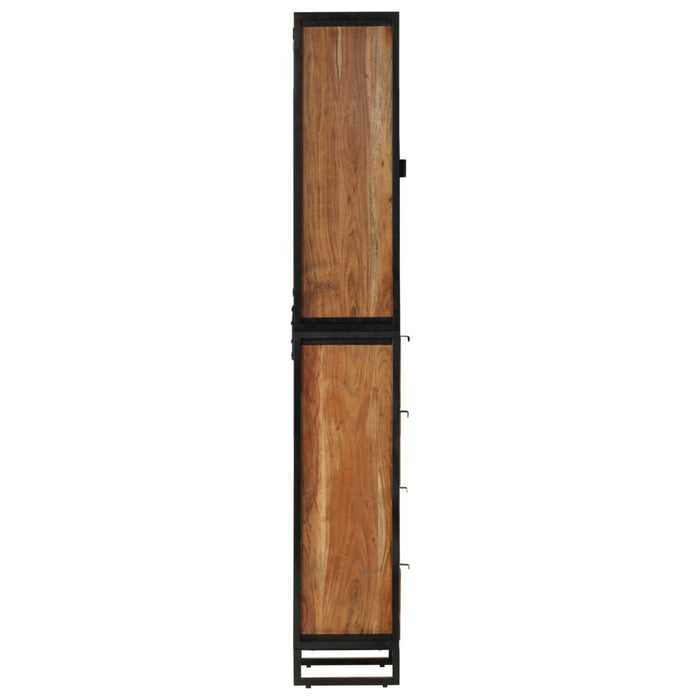 Dulap de baie, 40x27x190 cm, lemn masiv de acacia - WALTI WALTI