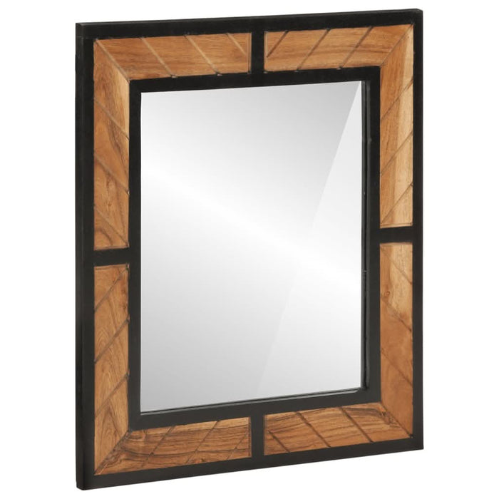 Set mobilier de baie, 2 piese, fier și lemn masiv de acacia WALTI