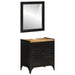 Set mobilier de baie, 2 piese, fier și lemn masiv de mango - WALTI WALTI