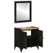 Set mobilier de baie, 2 piese, fier și lemn masiv de mango - WALTI WALTI