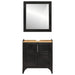 Set mobilier de baie, 2 piese, fier și lemn masiv de mango - WALTI WALTI