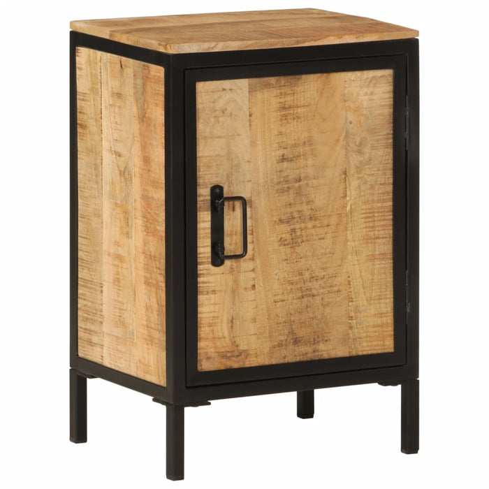 Set mobilier de baie, 4 piese, fier și lemn masiv de mango WALTI