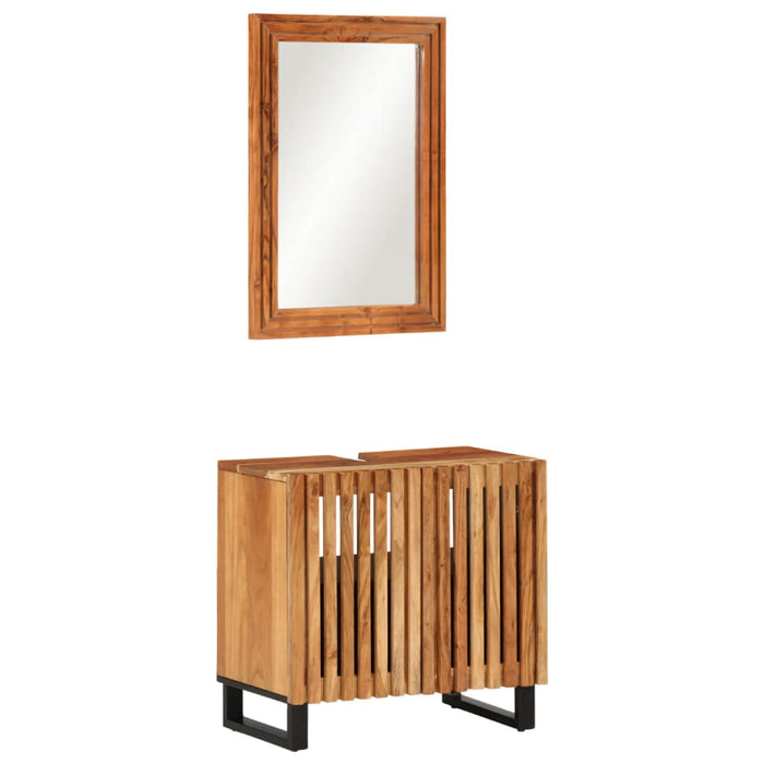 Set mobilier de baie, 2 piese, lemn masiv de acacia - WALTI WALTI