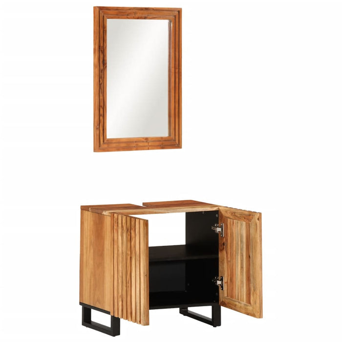 Set mobilier de baie, 2 piese, lemn masiv de acacia - WALTI WALTI