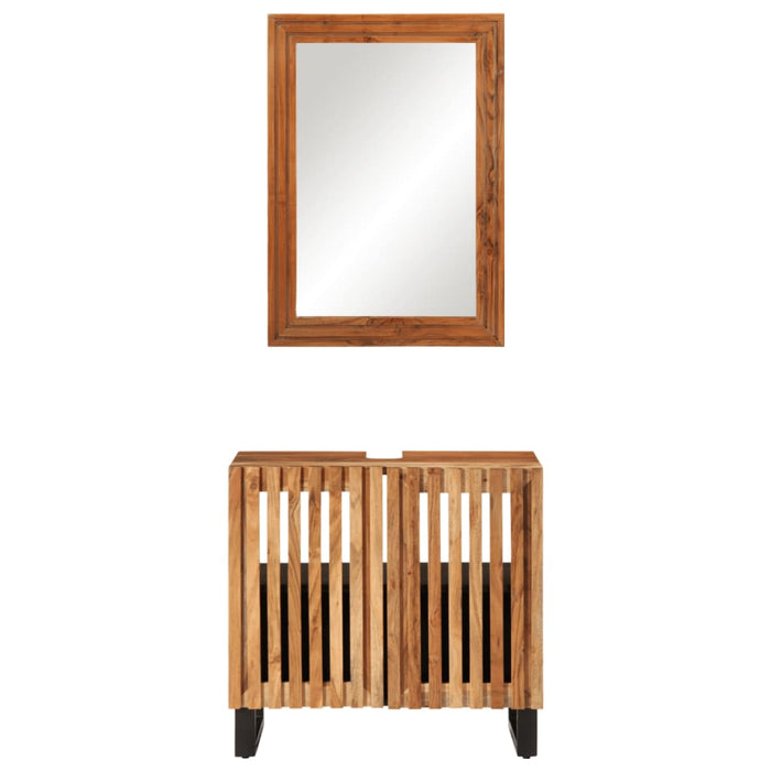 Set mobilier de baie, 2 piese, lemn masiv de acacia - WALTI WALTI