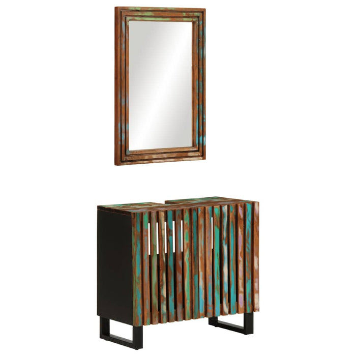 Set mobilier de baie, 2 piese, lemn masiv de acacia WALTI