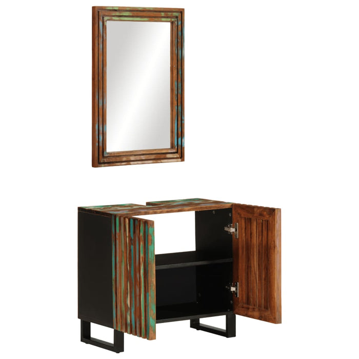 Set mobilier de baie, 2 piese, lemn masiv de acacia WALTI