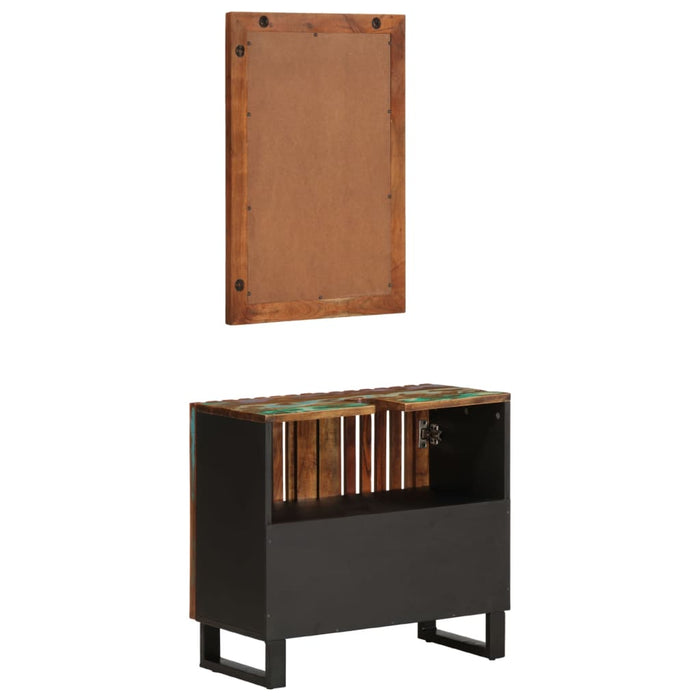 Set mobilier de baie, 2 piese, lemn masiv de acacia WALTI