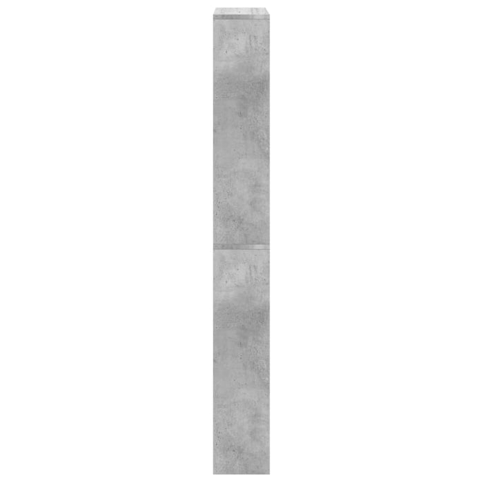 Pantofar cu oglindă, 4 niveluri, gri beton, 63x17x134 cm - WALTI WALTI