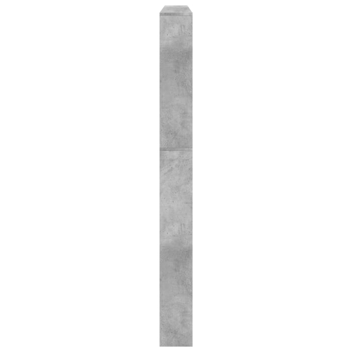 Pantofar cu oglindă, 5 niveluri, gri beton, 63x17x169,5 cm - WALTI WALTI