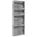 Pantofar cu oglindă, 5 niveluri, gri beton, 63x17x169,5 cm - WALTI WALTI