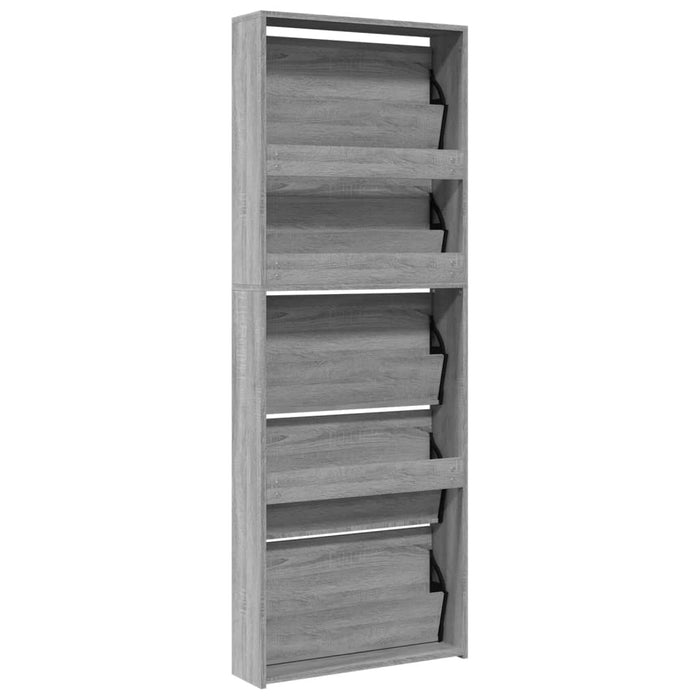 Pantofar cu oglindă, 5 niveluri, gri sonoma, 63x17x169,5 cm - WALTI WALTI