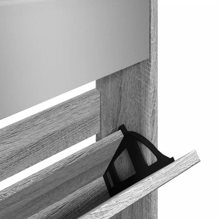 Pantofar cu oglindă, 5 niveluri, gri sonoma, 63x17x169,5 cm - WALTI WALTI