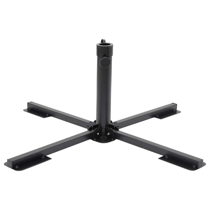 Suport umbrelă pliabil pentru stâlp Ø38/48 mm negru lucios oțel WALTI