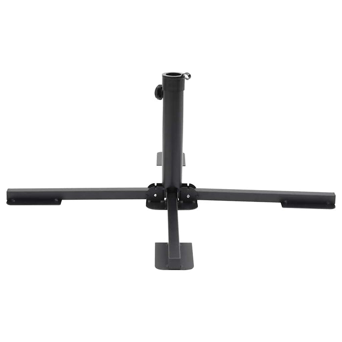 Suport umbrelă pliabil pentru stâlp Ø38/48 mm negru lucios oțel WALTI