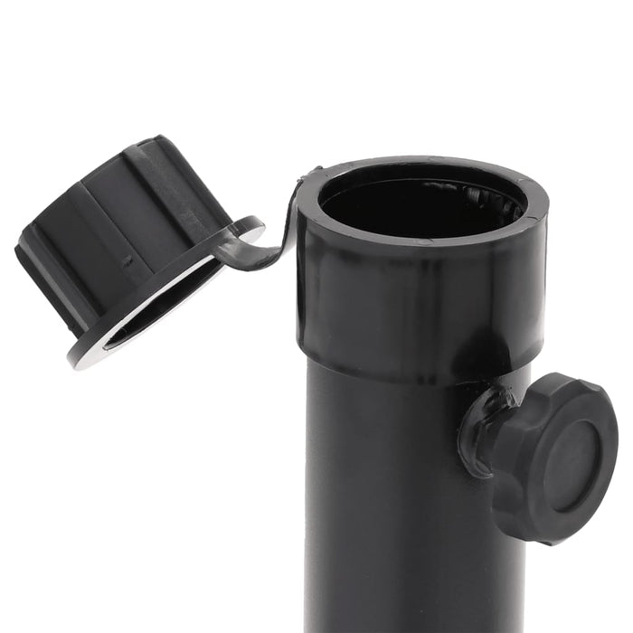 Suport umbrelă pliabil pentru stâlp Ø38/48 mm negru lucios oțel WALTI