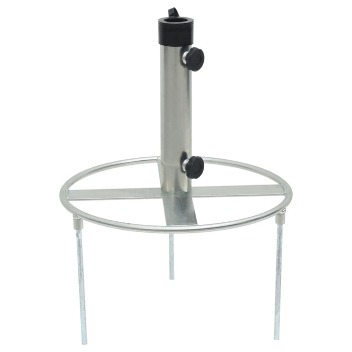 Suport de umbrelă cu țăruși de sol, argintiu, Ø38/48 mm, oțel WALTI