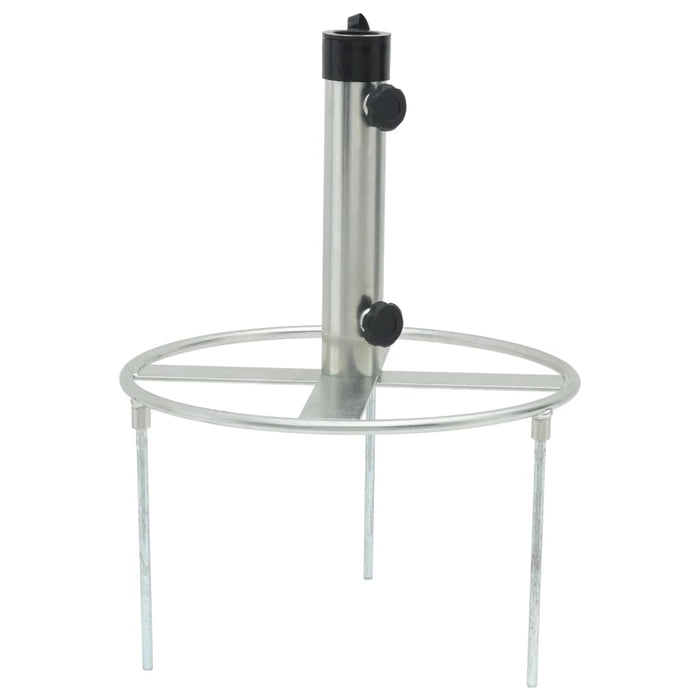 Suport de umbrelă cu țăruși de sol, argintiu, Ø38/48 mm, oțel WALTI