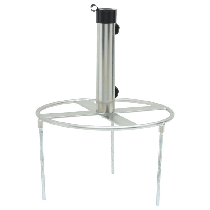 Suport de umbrelă cu țăruși de sol, argintiu, Ø38/48 mm, oțel WALTI