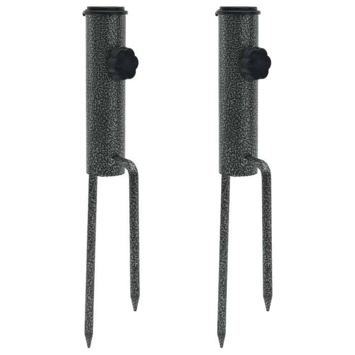 Suporturi de umbrelă cu țăruși, 2 buc. 9x35 cm oțel galvanizat - WALTI WALTI