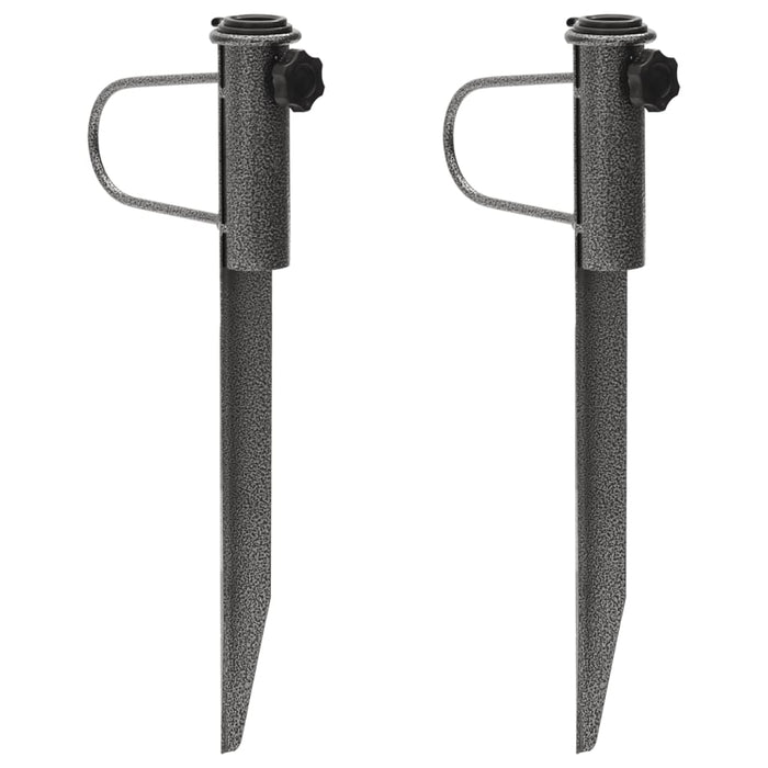 Suporturi de umbrelă cu țăruși, 2 buc. 19x42 cm oțel galvanizat - WALTI WALTI