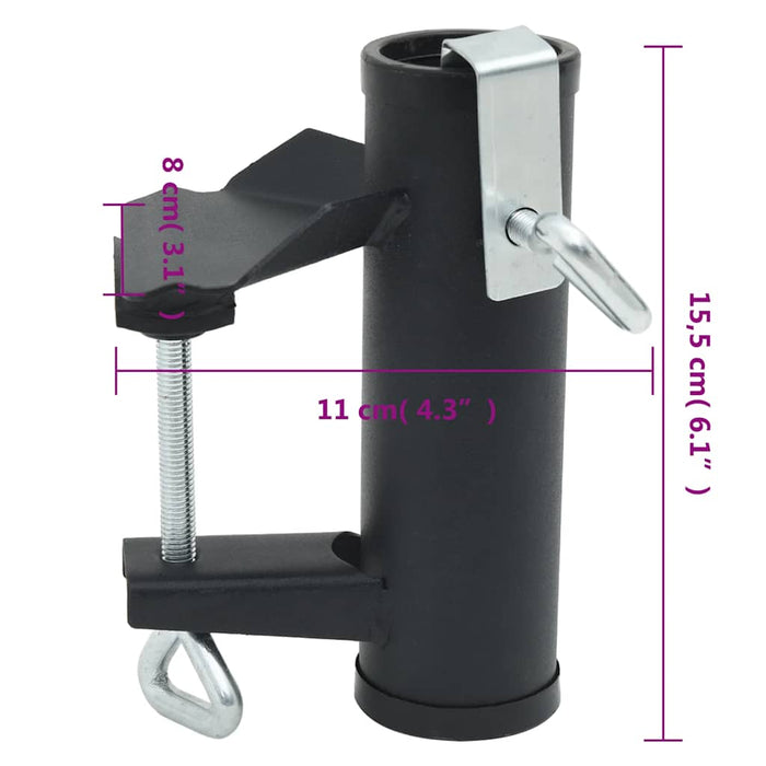 Cleme umbrelă pentru balcon, 2 buc., 25-38 mm, oțel - WALTI WALTI