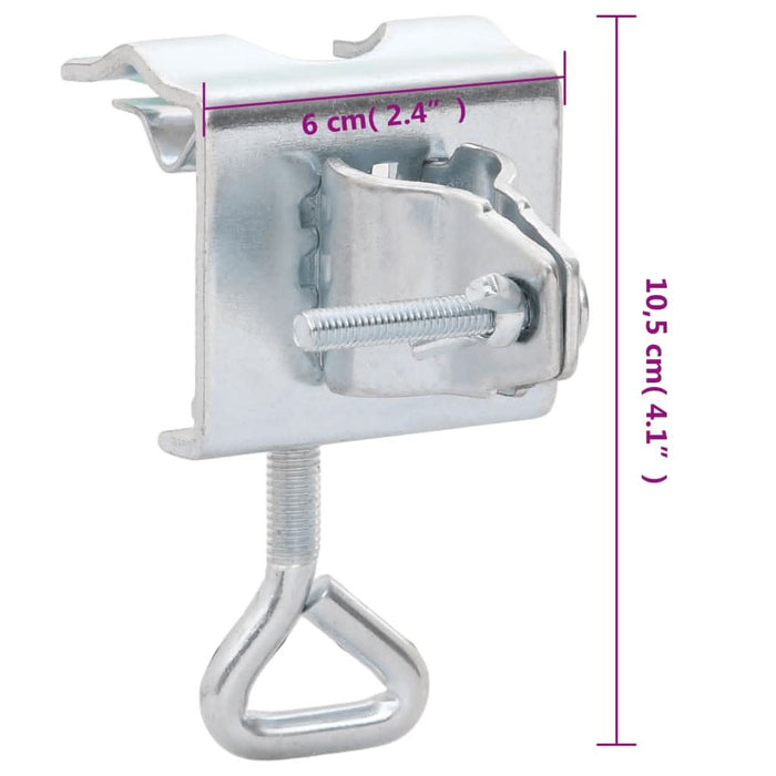 Cleme umbrelă pentru balcon, 2 buc., 32 mm, oțel galvanizat - WALTI WALTI