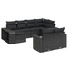 Set canapele de grădină cu perne, 10 piese, negru, poliratan - WALTI WALTI