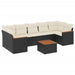 Set mobilier de grădină cu perne, 8 piese, negru, poliratan - WALTI WALTI