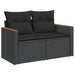 Set mobilier de grădină cu perne, 5 piese, negru, poliratan - WALTI WALTI