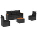 Set mobilier de grădină cu perne, 6 piese, negru, poliratan - WALTI WALTI